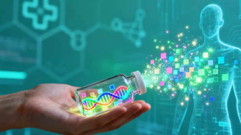 一位医生正向家长展示基因检测报告