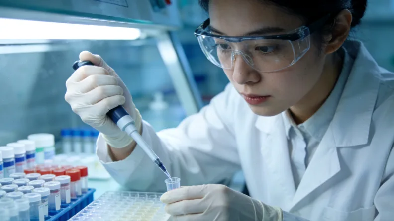 肿瘤微环境示意图：免疫细胞与肿瘤细胞相互作用