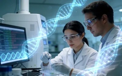 医生与患者讨论基因检测报告