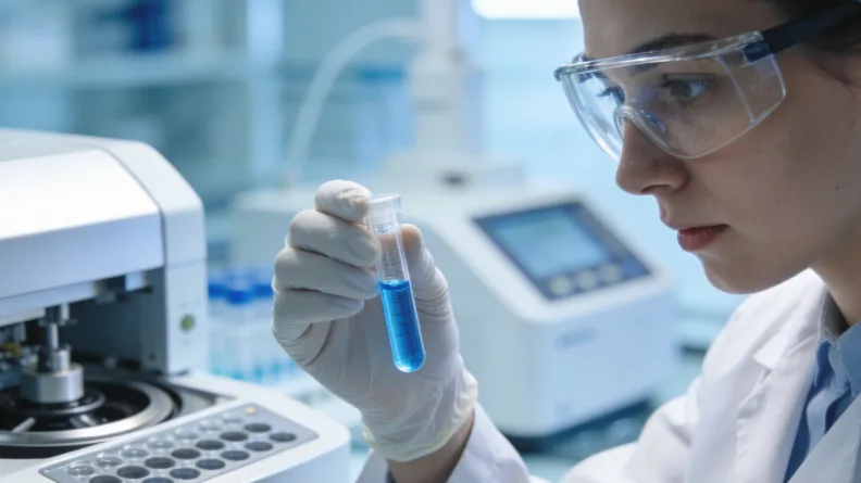 一个人困惑地看着手中的基因检测报告