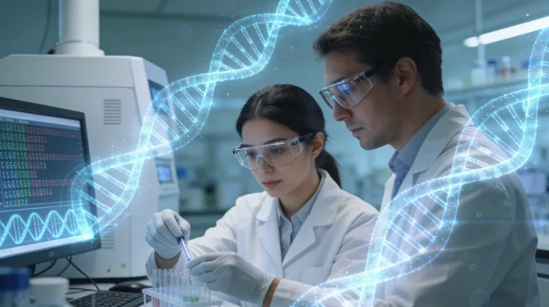 ROS1基因融合示意图:一辆汽车与不同车头拼接