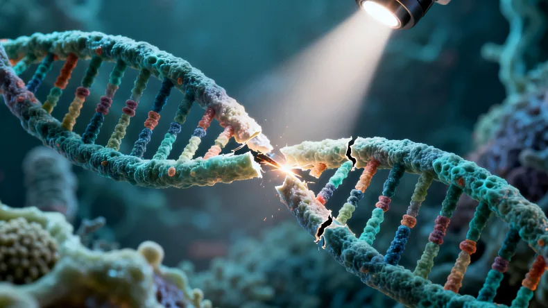 先天性无虹膜症患儿眼部外观特写