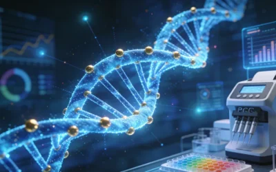 FISH检测下MET基因（红色信号）扩增示意图