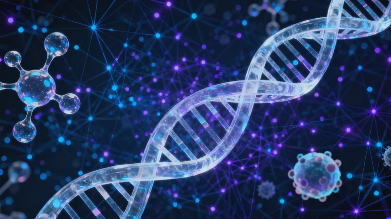 心脏结构与22号染色体示意图并列对比