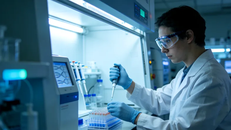 医生与患者讨论血液检测报告