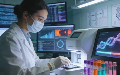 医生与患者讨论基因检测报告