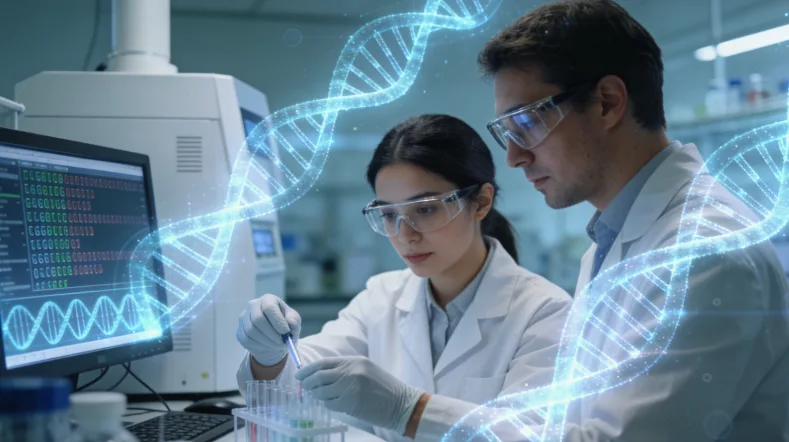 医生与患者讨论基因检测报告的场景