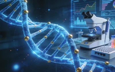 肺癌细胞与正常细胞基因对比示意图