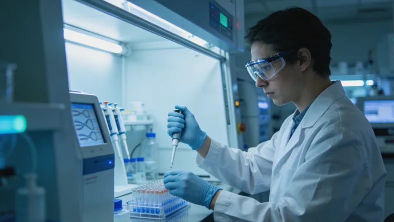 医生与患者讨论基因检测报告