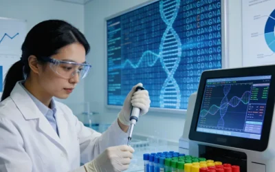 显微镜下的NTRK融合癌细胞示意图