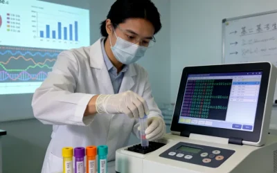 显微镜下的儿童肿瘤细胞与基因图谱