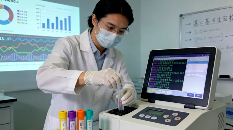 显微镜下的儿童肿瘤细胞与基因图谱