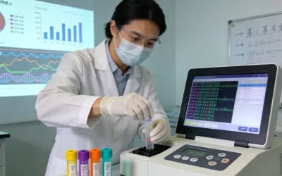 医生与患者家属沟通基因检测方案的场景