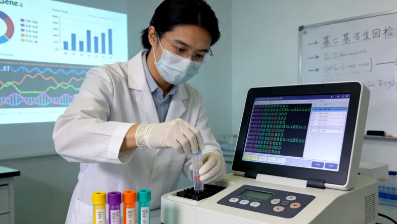 医生与乳腺癌患者沟通基因检测报告