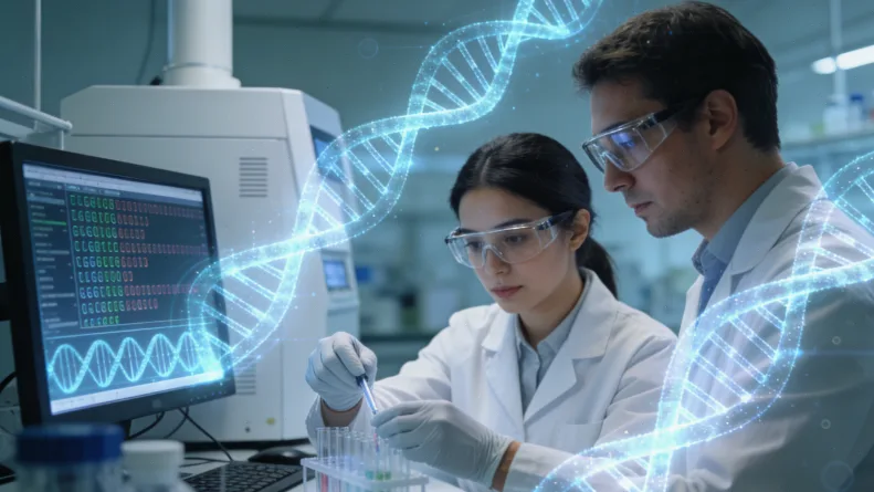 DNA双链损伤与修复机制示意图