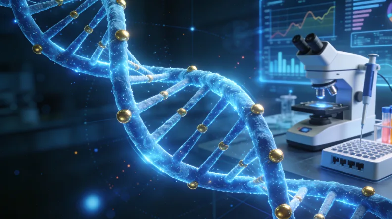 医生在手术前与患者讨论基因检测报告