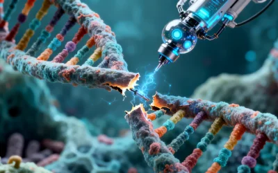 显微镜下庞贝病肌肉细胞中堆积的糖原