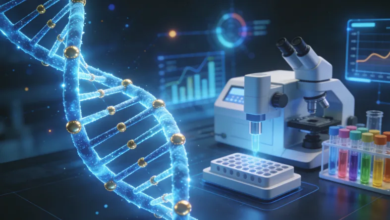 医生与患者讨论基因检测报告