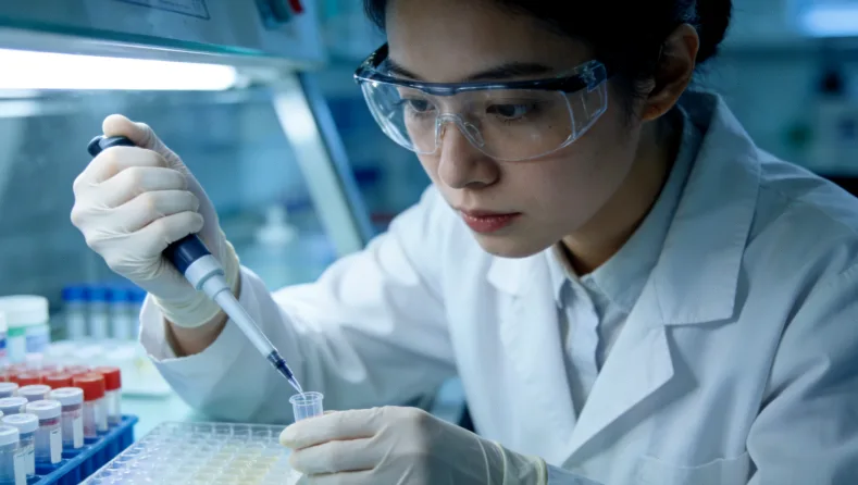 PCR与NGS两种检测技术原理的简单对比示意图