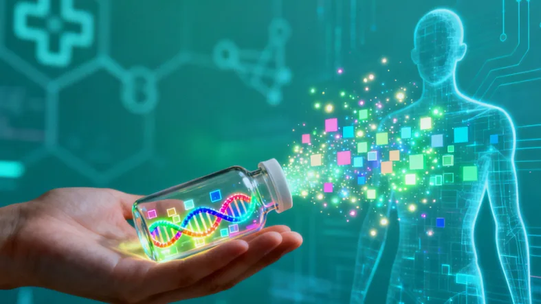 肺癌细胞与正常细胞基因对比示意图