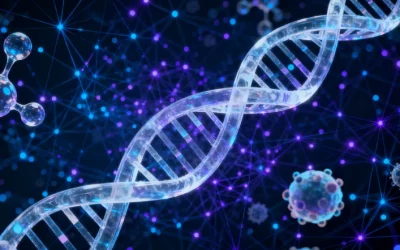 一位患者和医生共同观看基因检测报告