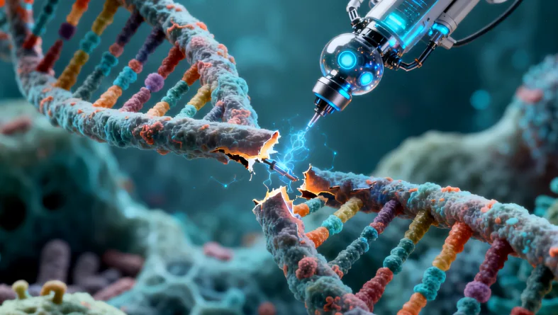 显微镜下肺腺癌细胞形态示意图