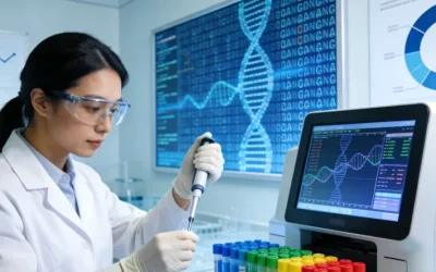 一张基因检测报告局部特写，红圈标注“KRAS G12C”