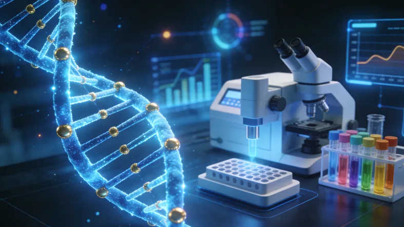 基因检测报告特写，箭头指向MET14跳突结果栏