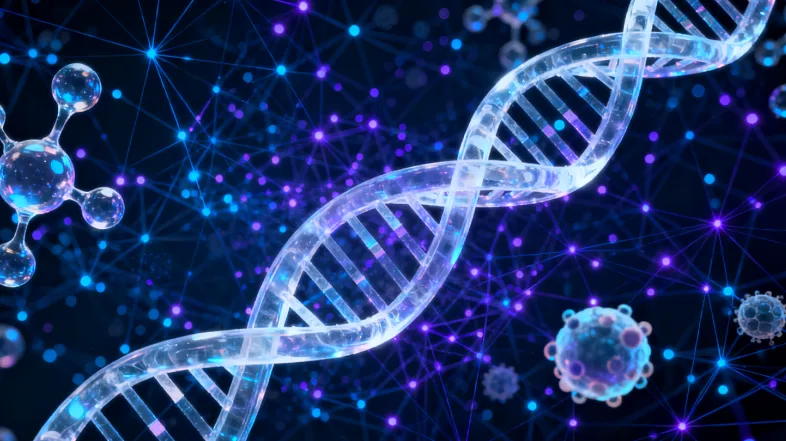 靶向药像精准钥匙插入锁孔（RET靶点）的卡通图