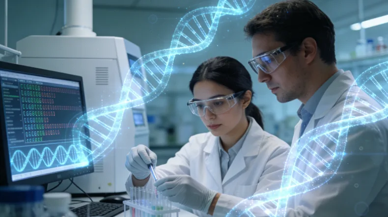 组织活检样本与血液样本用于基因检测的示意图