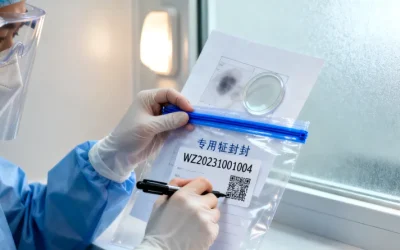 病理医生在显微镜下观察肿瘤组织切片