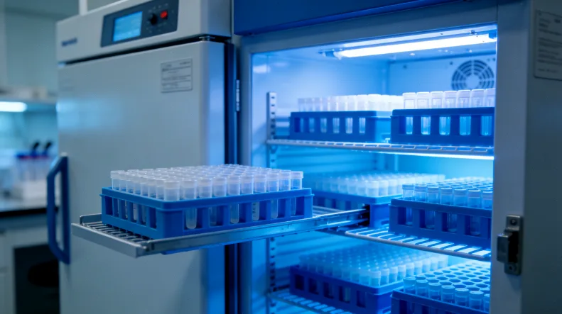 医生和患者在一起看报告,并讨论