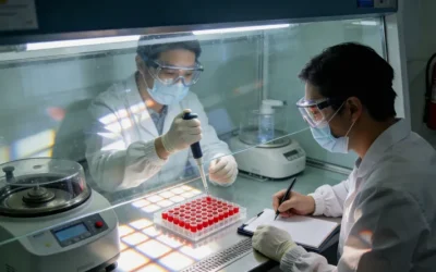 患者认真记录用药日记的特写