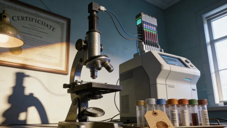 一位家属手持基因检测报告,面露沉思