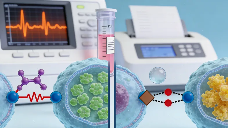 抗生素药瓶与基因检测报告对比示意图
