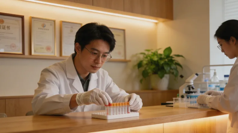 医生与患者讨论基因检测报告