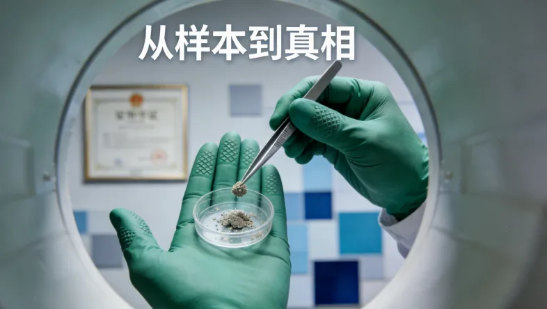 病理医生在显微镜下评估放疗后组织切片