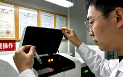 医生与患者共同查看基因检测报告单