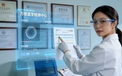 一位医生和患者共同看病理报告