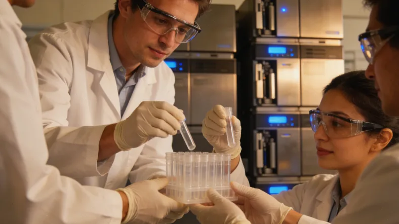 基因检测报告单与孕育标志的特写结合