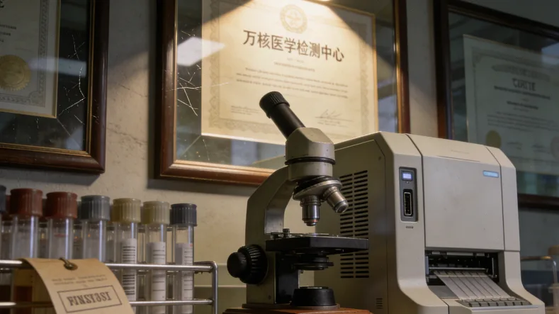 医生与乳腺癌患者查看骨扫描影像片