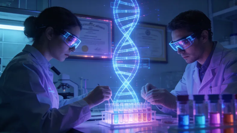 HER2阳性与阴性乳腺癌的细胞对比示意图