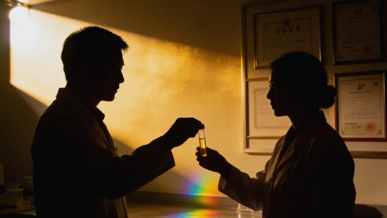 病理医生在多头显微镜下共同讨论切片