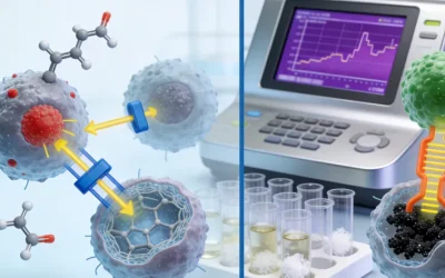 HER2阳性与阴性乳腺癌细胞对比示意图