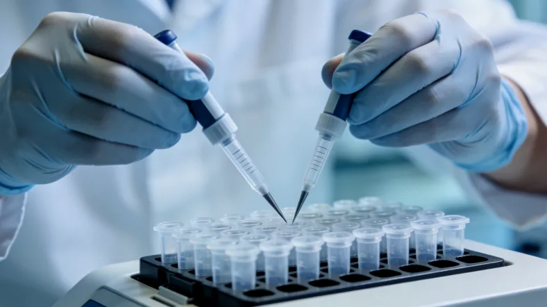 从活检组织到玻璃切片的制作流程示意图