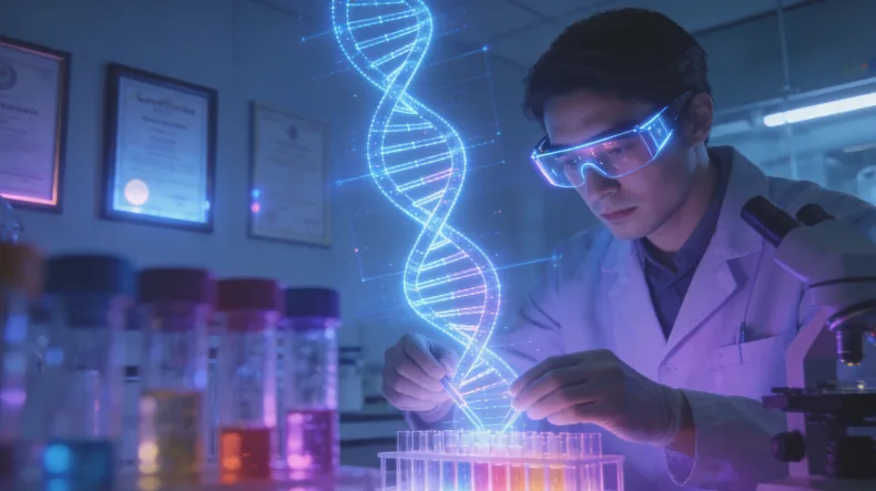 一份模拟的HER2 FISH检测报告局部，高亮显示“扩增倍数”及结果。