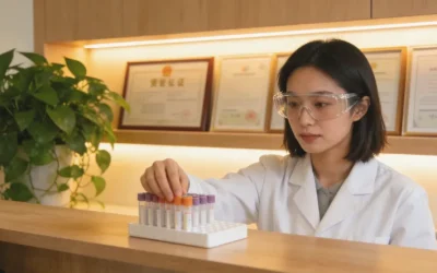 男性手持基因检测报告，面露疑惑