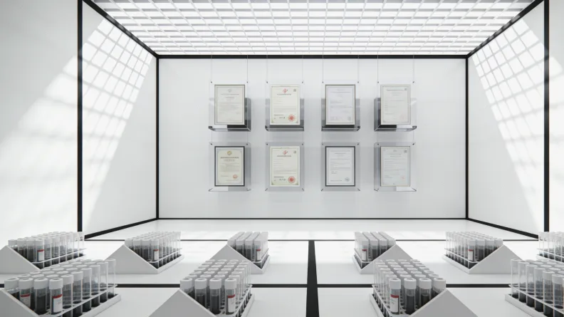 遗传咨询师与患者面对面交流，桌上放着家族图谱。