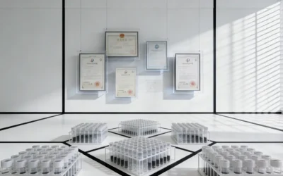 一位女性正在查看BRCA基因检测报告，表情关切。