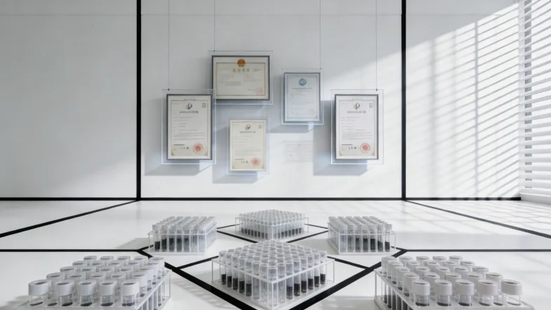 一位女性正在查看BRCA基因检测报告,表情关切。